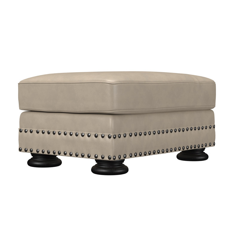 Bernhardt Foster 32'' Genuine Leather Rectangle Standard Ottoman Perigold